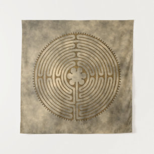 Chartres Labyrinth - Spiritueel symbool Antiek 1 Wandkleed