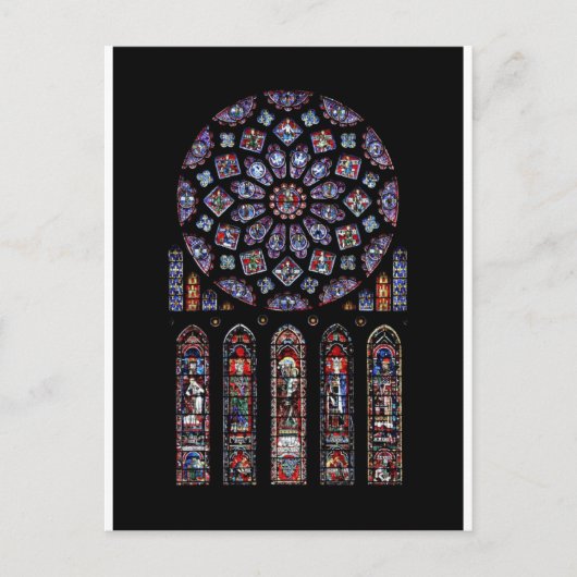 CHARTRES VI-GLAS IN LOOD BRIEFKAART (Voorkant)