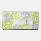 Chartreuse and Gray Dahlia Floral (Clavier et souris)