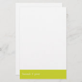 Chartreuse Banner:: Stationery Briefpapier (Voorkant / Achterkant)