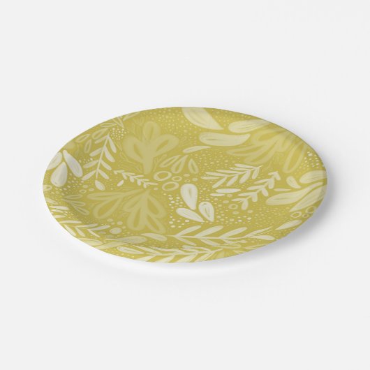 Chartreuse Bramble | Festive Botanische Borden Papieren Bordje (Gekanteld)