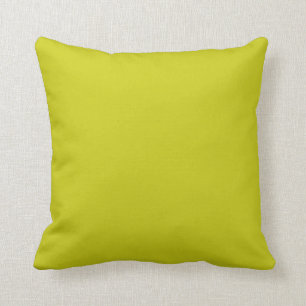Chartreuse couleur solide CCCC00 Modèle Coussin