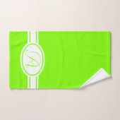 Chartreuse de couleur tendance Monogramme (Serviette à main)