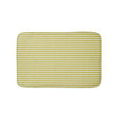 Chartreuse en Crème Eenvoudig Gestreept Patroon Badmat (Voorkant)