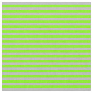 Chartreuse en grijze gekleurde lijnen/strips-patro stof