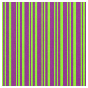 Chartreuse en Paarse strepen Stof