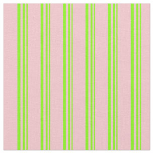 Chartreuse- en roze strepen stof