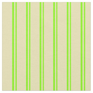 Chartreuse en Tan Colored Lined Pattern Stof