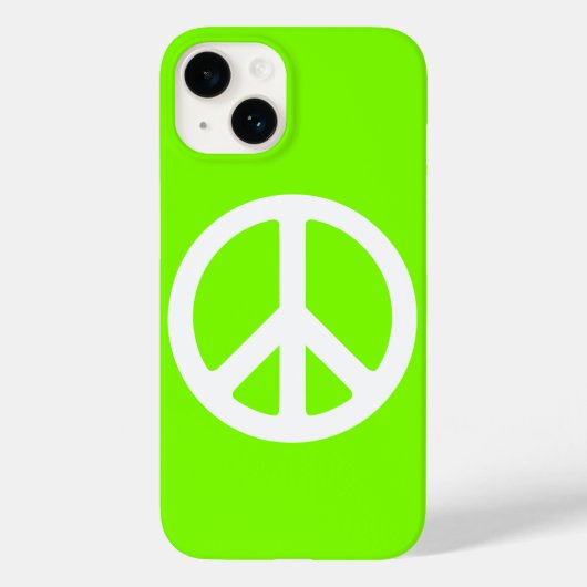 Chartreuse en White Peace Sign Case-Mate iPhone Case (Achterkant)