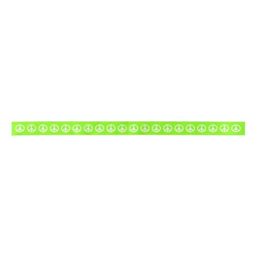 Chartreuse en White Peace Symbol Lint (Voorkant)