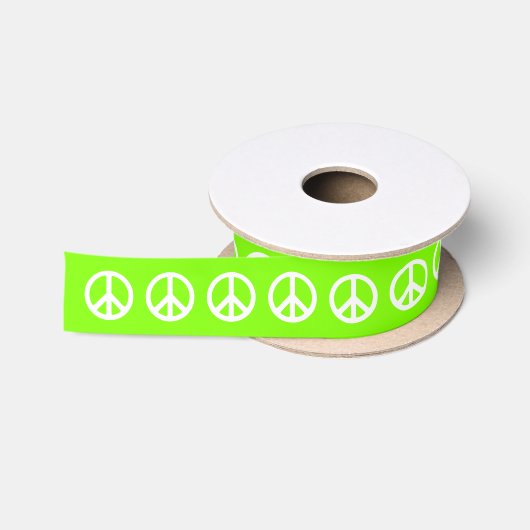 Chartreuse en wit vredessymbool lint (Spoel)