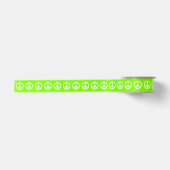Chartreuse en wit vredessymbool lint (Voorkant)
