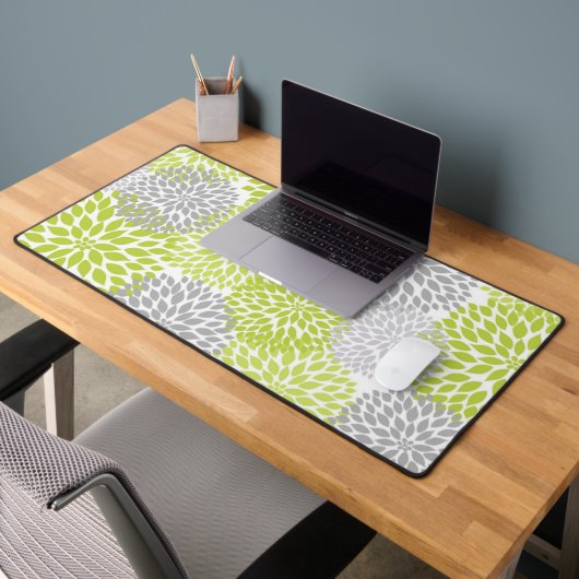 Chartreuse et Dahlia Gris Floral (Bureau 2)