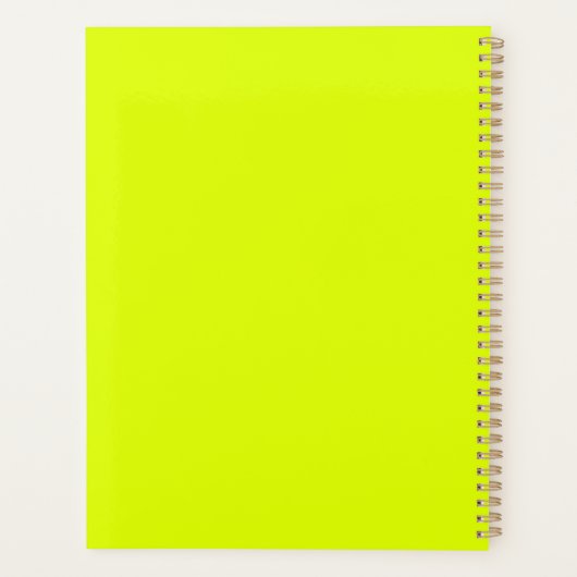 Chartreuse Fluorante Jaune Neon Nom du monogramme (Dos)