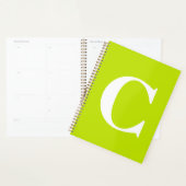 Chartreuse Fluorante Yellow Neon Nom Monogramme (Devant avec enveloppe)