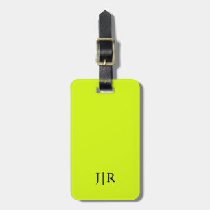 Chartreuse Geel effen kleur Bagagelabel
