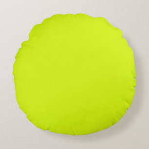 Chartreuse geel effen kleur rond kussen