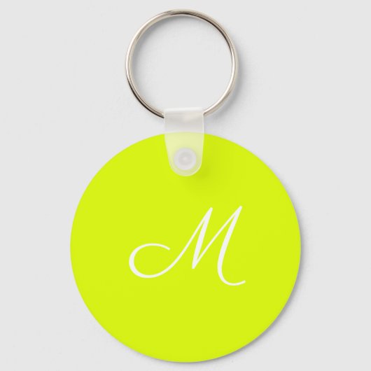 Chartreuse geel - monogrammen sleutelhanger (Voorkant)