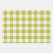 Chartreuse Gingham Inpakpapier Vel (Voorkant)