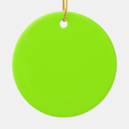 Chartreuse Green Background on an Ornament (Voorkant)