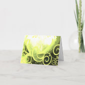 Chartreuse Green Calla Lily Merci Cartes (Dos)
