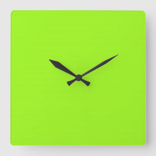 Chartreuse Green Clock Vierkante Klok