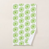 Chartreuse Green Daisy Print, Hippie Flower Print (Serviette à main)