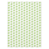 Chartreuse Green Daisy Print, Hippie Flower Print Tafelkleed (Voorkant)