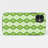 Chartreuse green diamond pattern Case-Mate iPhone case (Achterkant (horizontaal))