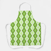 Chartreuse green diamond pattern schort (Voorkant)