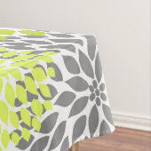 Chartreuse Green Gray Dahlia florale kunst Tafelkleed (Voorbeeld)
