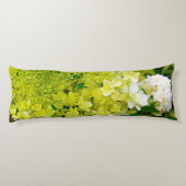 Chartreuse Green, Limelight Hydrangea Lichaamskussen (Achterkant)