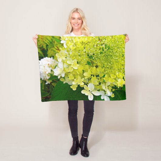 Chartreuse Groen, Limelight Hydrangea, Fleece Deken (In situ)
