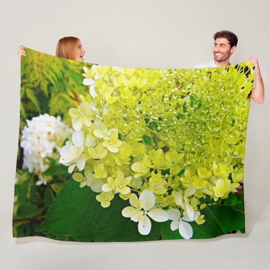 Chartreuse Groen, Limelight Hydrangea, Fleece Deken (In situ)