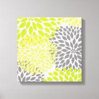 Chartreuse Groene moderne dahlia bloesems kunst aa