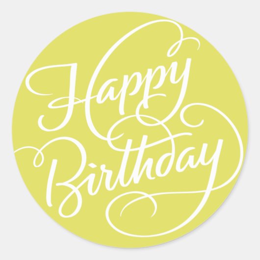 CHARTREUSE HAPPY BIRTHDAY | STICKER (Voorkant)