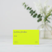 chartreuse jaune - code QR - Carte de visite (Debout devant)
