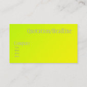 chartreuse jaune - texte en gras carte de visite (Dos)