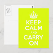 Chartreuse Kalm houden en doorgaan Briefkaart (Voorkant / Achterkant)