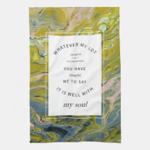 Chartreuse Marble Christelijk Hymn Kitchen Towel