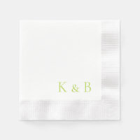 Chartreuse Monogram Wit Gecoineerde Bruiloft