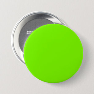 Chartreuse (Neon Green) 7FFF00 Kleur - Naam Optie Ronde Button 7,6 Cm