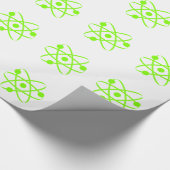 Chartreuse, Neon Green Atom Cadeaupapier (Hoek)