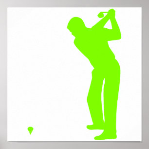 Chartreuse, Neon Green Golf Poster