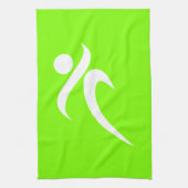 Chartreuse, Neon Green Hardlopen Theedoek (Verticaal)