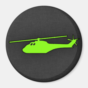 Chartreuse, Neon Green Helikopter Magneet