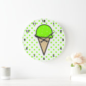 Chartreuse, Neon Green Ice Cone Grote Klok (Huis)