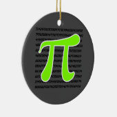 Chartreuse, Neon Green Pi symbool Keramisch Ornament (Rechts)