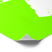 Chartreuse, Neon Green Radioactive Symbool Poster (Hoek)