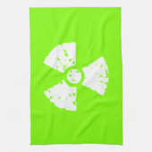 Chartreuse, Neon Green Radioactive Symbool Theedoek (Verticaal)